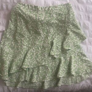 Green and White Skirt